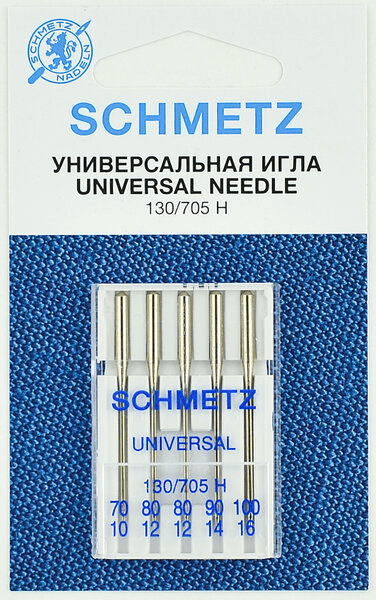 Иглы Schmetz универсальные (70x1, 80x2, 90x1, 100х1), 5 шт в Алдане